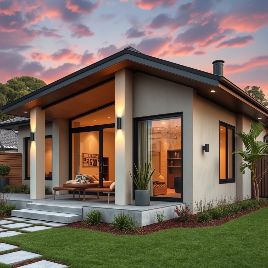 Udržitelný dům z betonu a cypřišového dřeva v Austrálii