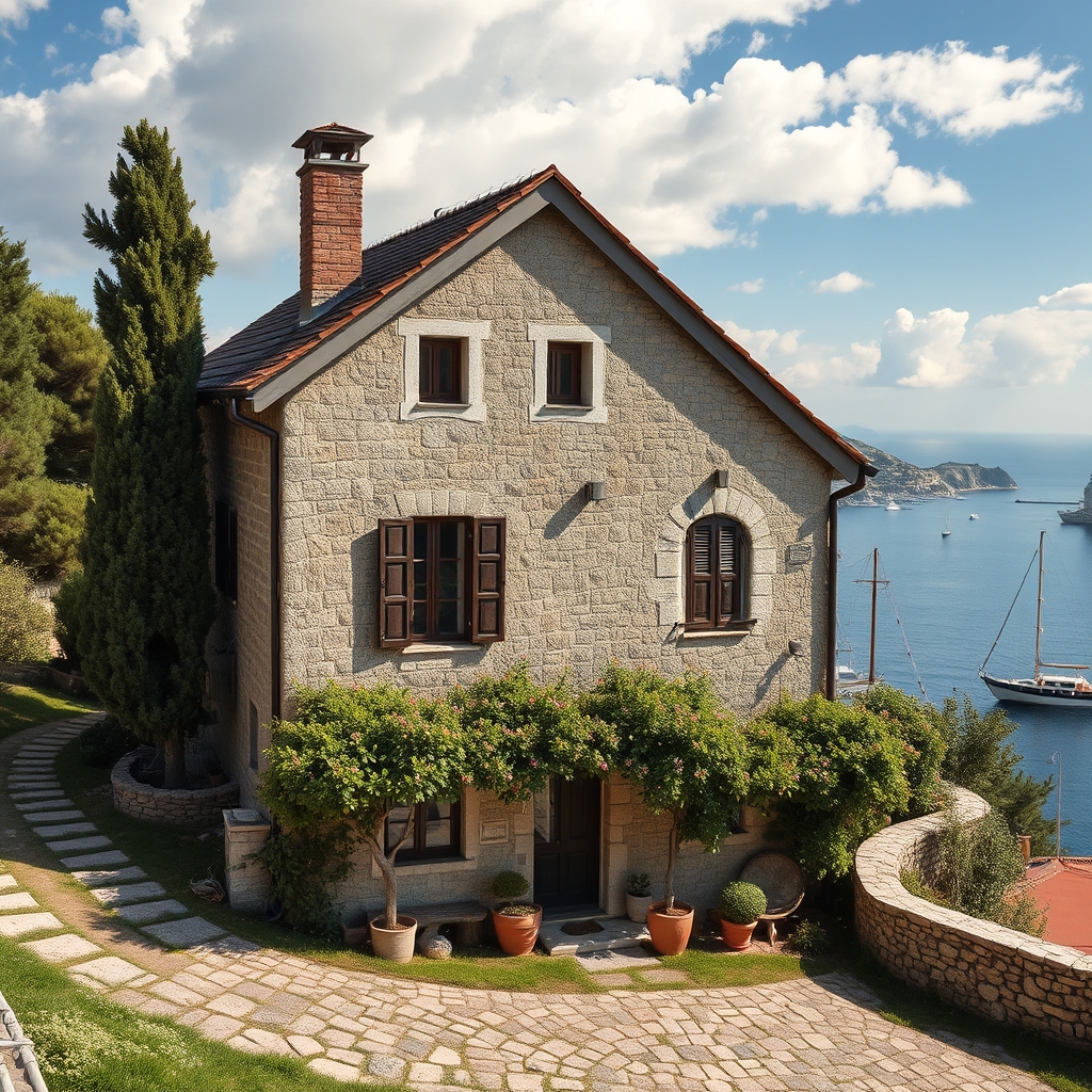 Idylický dům v Chorvatsku: Úchvatný pohled na přístav Vis