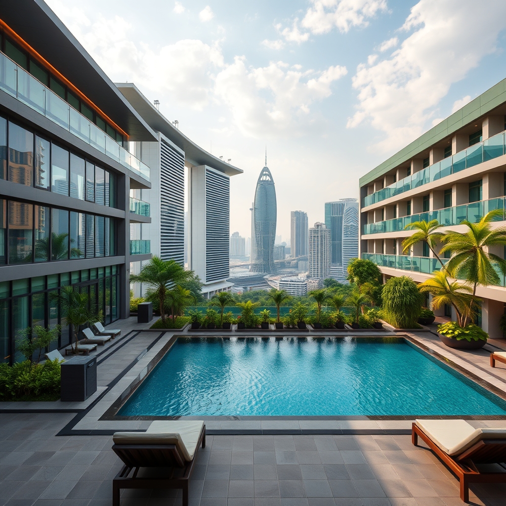 Luxusní dům s bazénem v Singapuru: dokonalé spojení interiéru s exteriérem