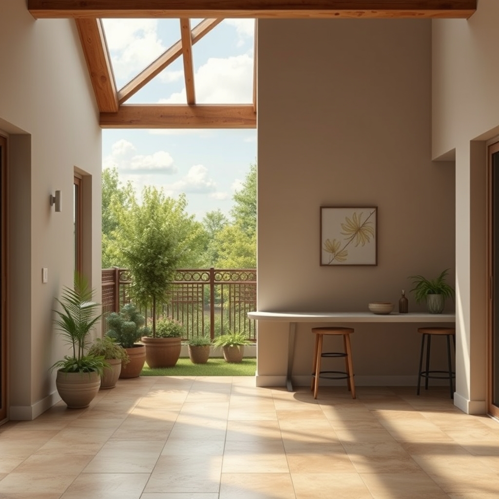 Propojení domu se zahradou pomocí keramických dlaždic