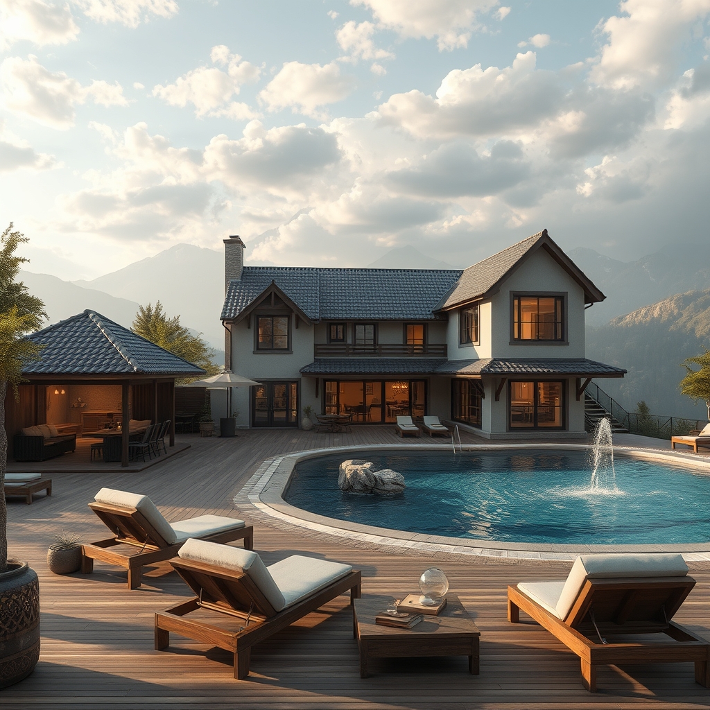 Svěží domov s bazénem: Inspirace pro jednoduchý a jasný design