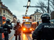 Policejní manévry v centru Prahy: Zasahování u stanice metra Můstek.